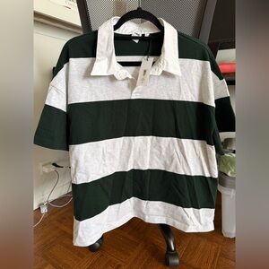 Aritzia Striped Rugby Polo Shirt
